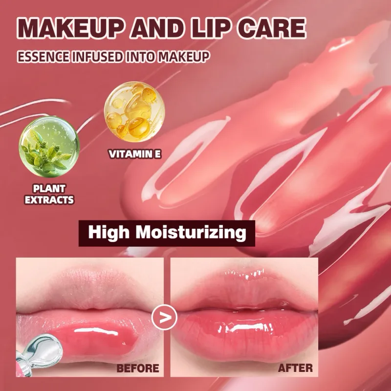 Mirror Pearl Lipgloss לאורך זמן שפתון לחות ברק Glitter Lip Glaze Non Stick Cup Jelly Pout גוון שפתיים איפור