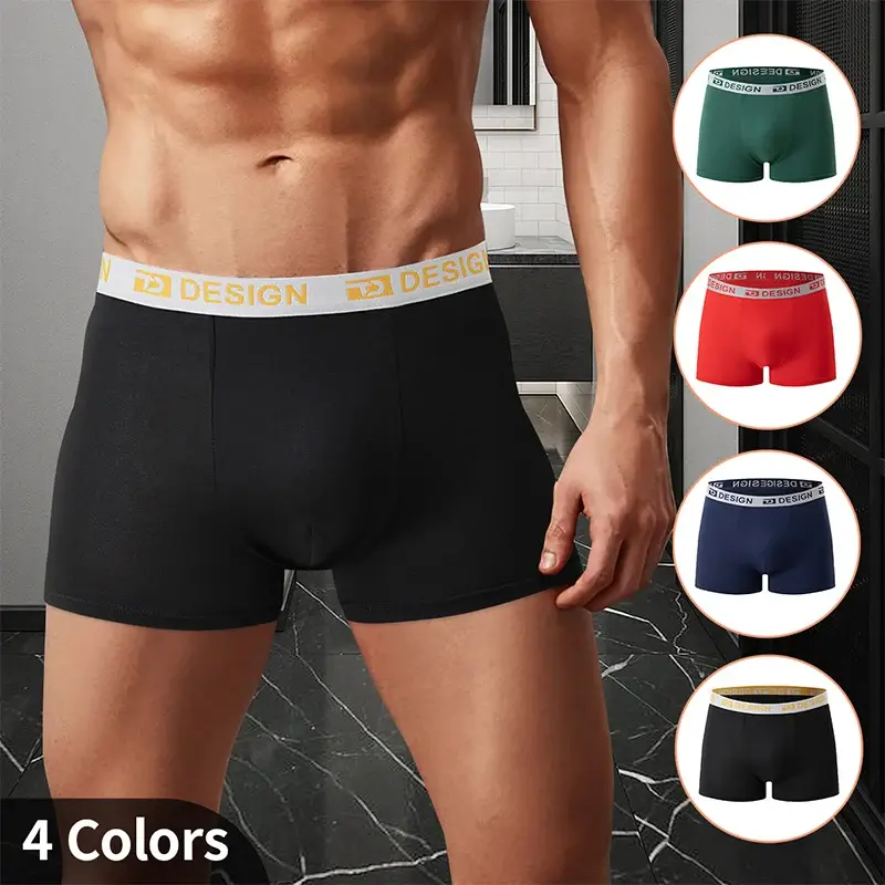 4-Piece Four Seasons Men's Four Corners Quick Drying Comfortable Multi Color Fashion Sports Shorts Casual Home