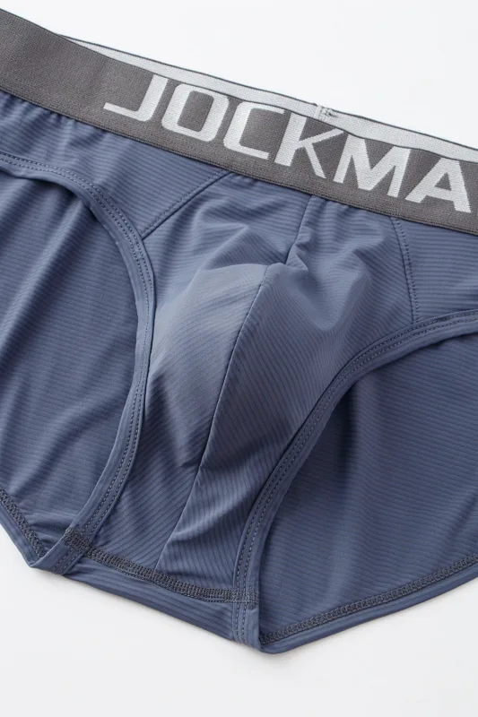 Men Underwear Brief Sexy Low-rise Striped Bikini Athletic Supporters Underpants Sleepwear Nylon Quick Dry Breathable
