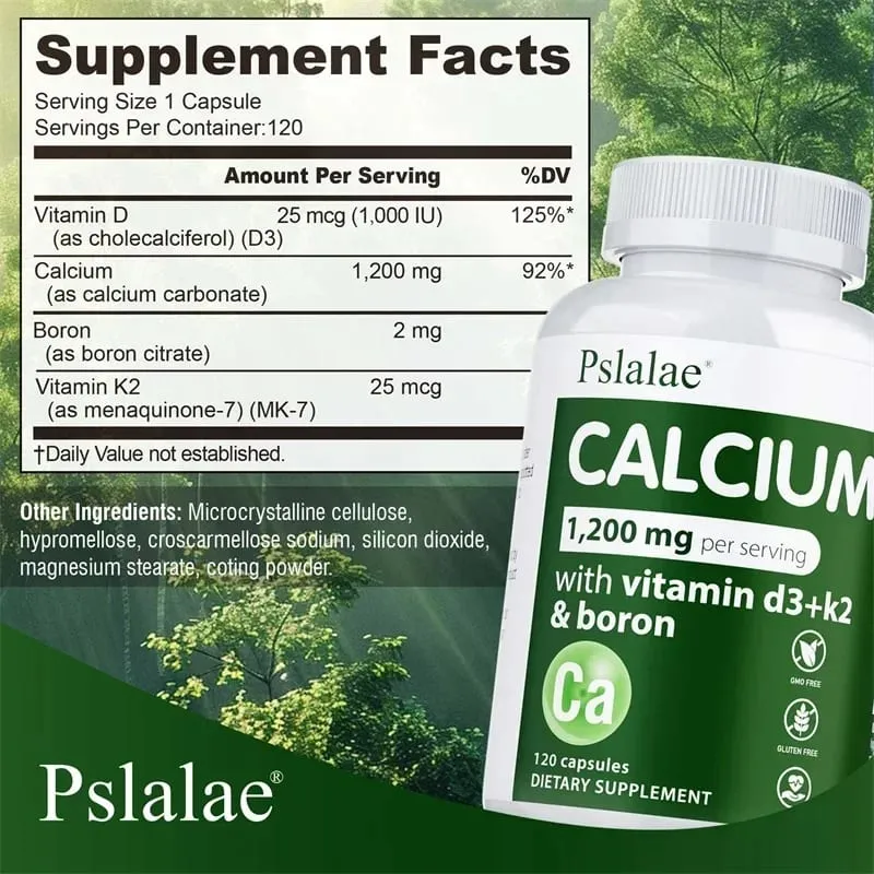 Calcium Supplement - Nagpo-promote ng Calcium Absorption Nagpapalakas ng Enerhiya Malakas na Buto Sinusuportahan ang Kalusugan ng Puso at Muscle Non-GMO