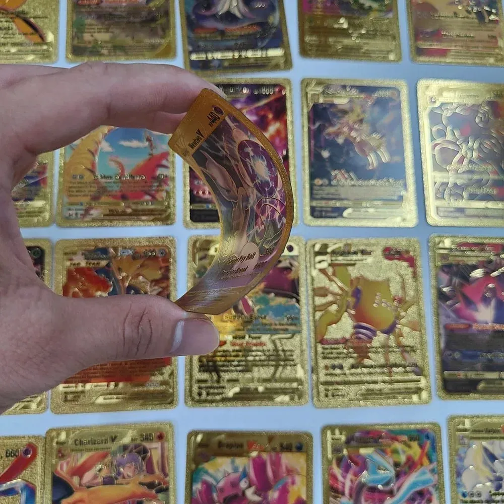 55 τεμάχια Pokemon Cards Vmax GX Gold Foil Flash Box Party Διαδραστικό παιχνίδι Αγγλικά Ισπανικά Πολύχρωμο Παιχνίδι Συλλογή Κάρτας Δώρο