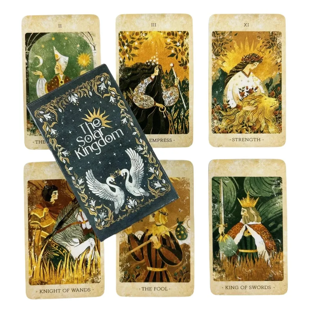 1/3/5 Pcs The Solar Kingdom Tarot Deck Oracle Set Divination English Versions Έκδοση Επιτραπέζιο παιχνίδι παίζοντας Χονδρική