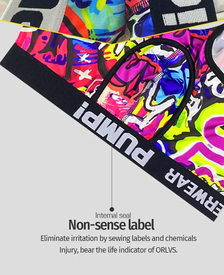 1- 4PCS Men's Cotton Nylon Blend Boxer Briefs All-Over Graffiti Print Wide Elastic Waistband Non-Tight Fashion Sport Underwear