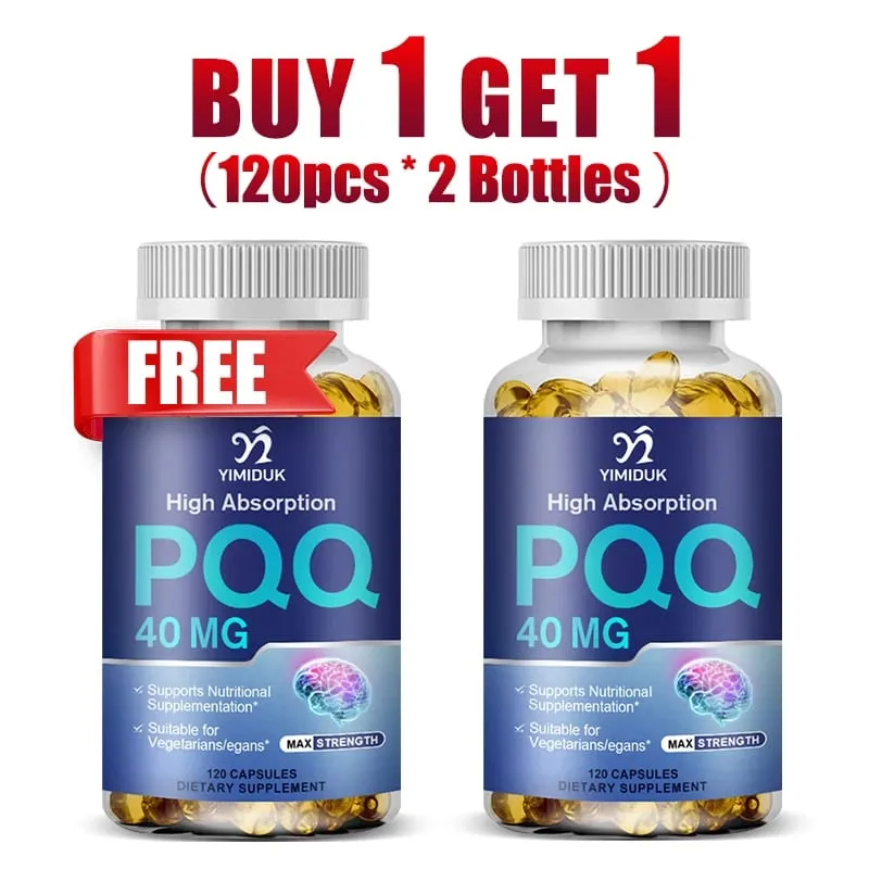 Buy 1 Get 1 Free! Ang PQQ 40mg Supplement para sa Cognitive Function Booster ay Pinahuhusay ang Enerhiya ng Utak Heart Brain at Anti-Aging Vegan