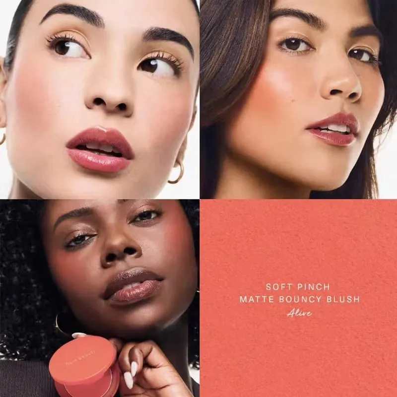 Rare Beauty Easy to Apply Highlighter Eyeshadow Palette Blush Hydrating Brightening Blush πουρέ πατάτας Ενισχύει τις λεπτομέρειες του προσώπου