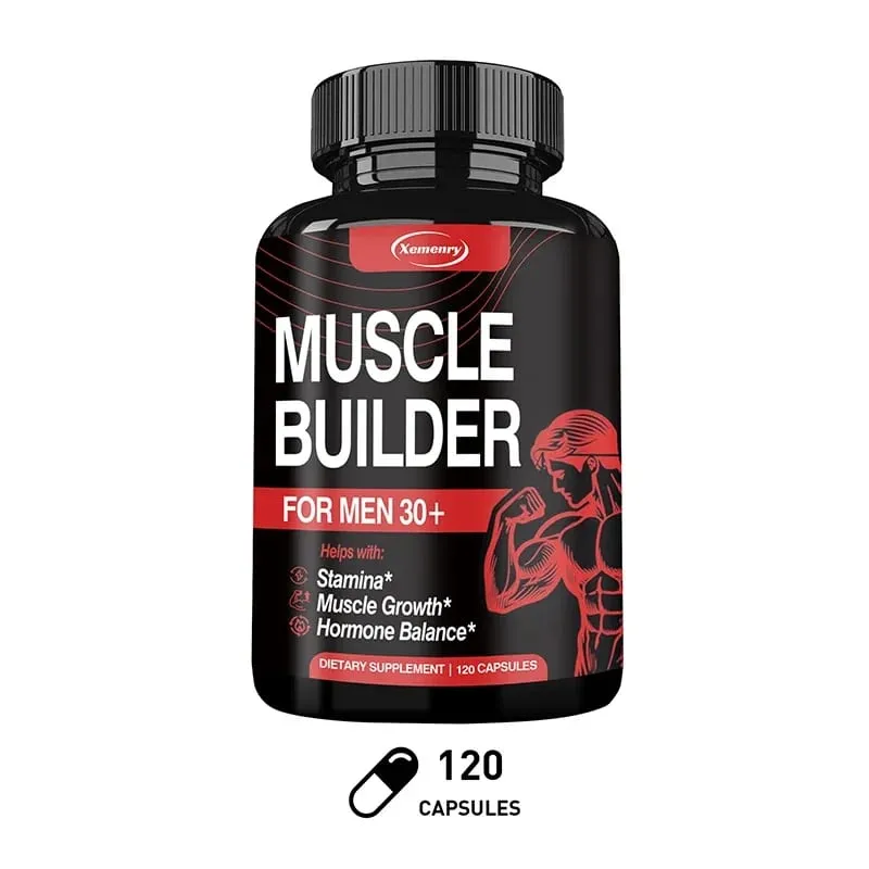 Muscle Builder férfiaknak 30 év felett – fokozza az izomerőt és az állóképességet, támogatja a hormonegyensúlyt