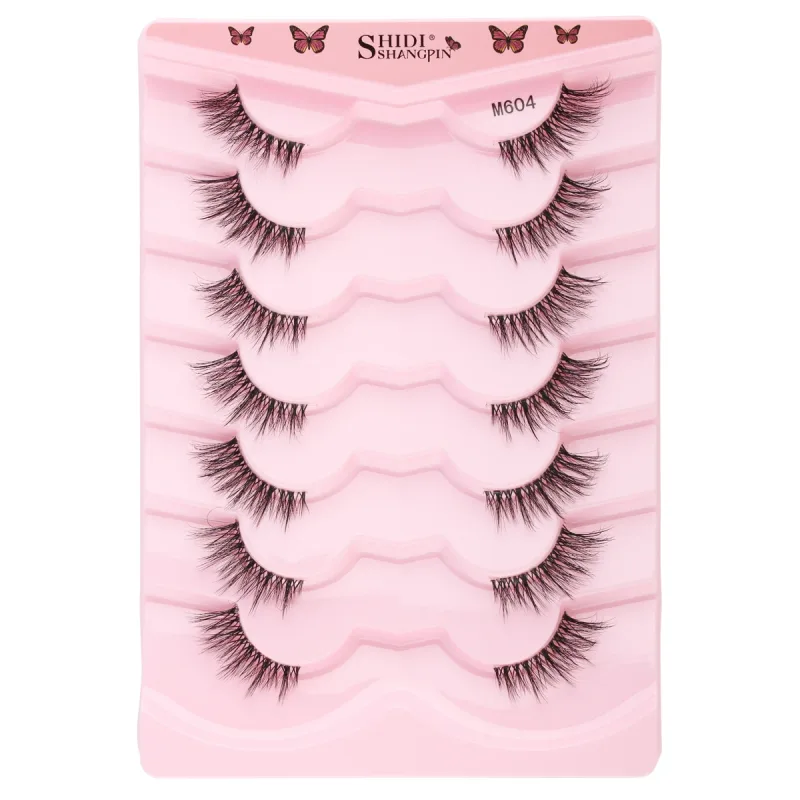Half EyeLashes Φυσικές χνουδωτές ψεύτικες βλεφαρίδες Cat Eye Lash 3D Faux Mink Lashes Εργαλείο μακιγιάζ για επέκταση βλεφαρίδων με φτερωτές