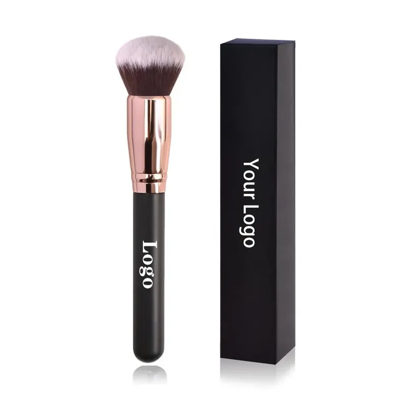 Gratis Label Pribadi Kuas Rias Foundation Loose Powder Concealer Blending Brush Pink Alat Rias Kecantikan Grosir Massal 10pcs