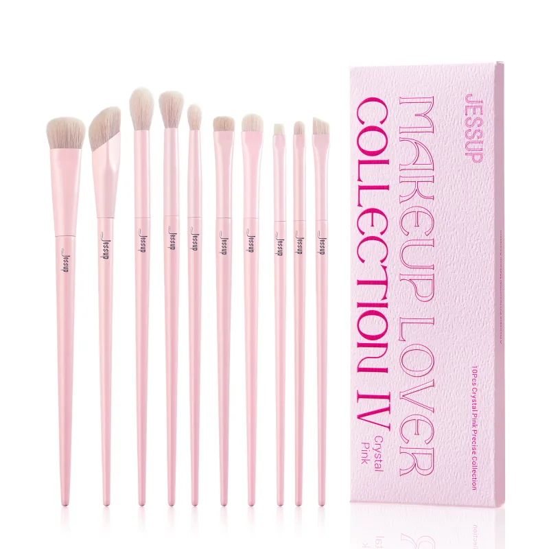 Jessup Eyeshadow Brush Set Pink Eye Makeup Brushes Concealer Brush Premium Vegan Eyeshadow liner Blending Brush para sa Makeup T496