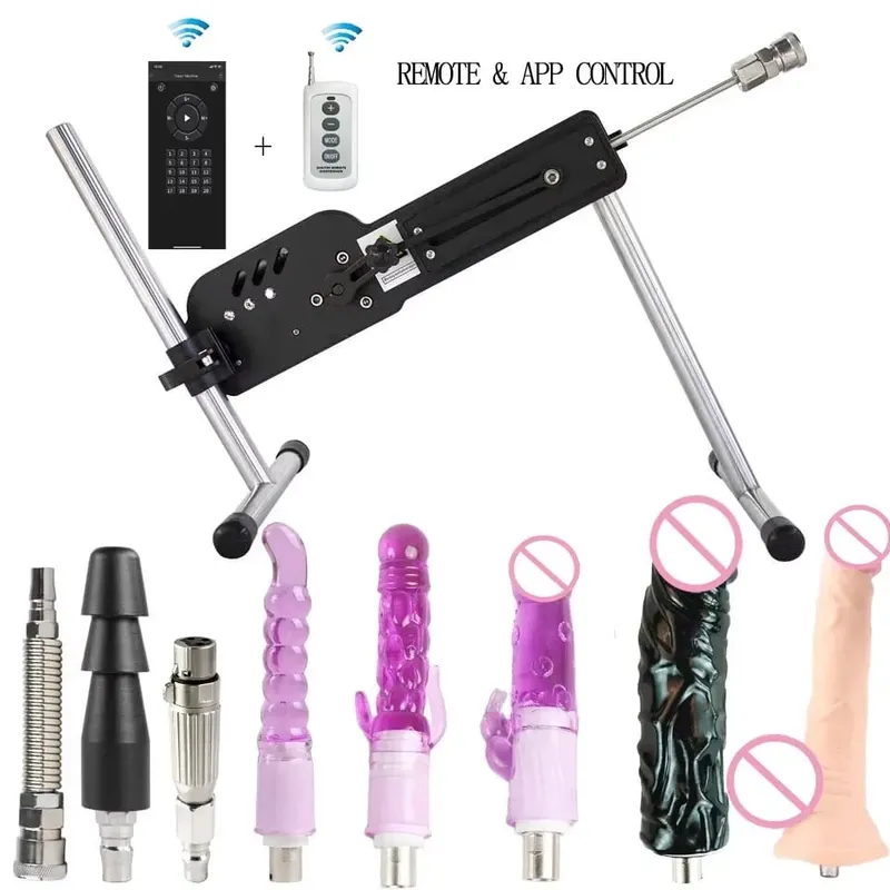 Fredorch Wireless Sex Machine for Women Masturbation Machine 70W Power Mute Sex Toy with Dildo Masturbator 3-9CM Stroke Love Ma