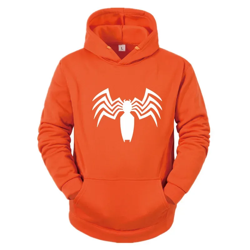 2026 Autumn and Winter New Men's Hoodie Street Fashion Spider Print Sportswear Women's fleece Casual Fun Wear