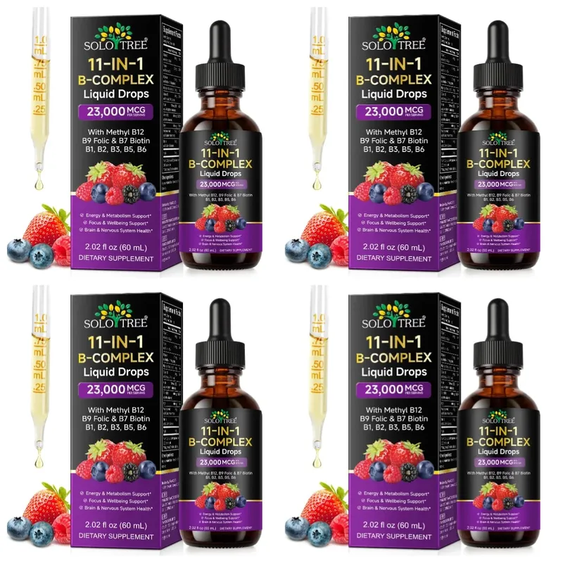 11-σε-1 B Complex Υγρές Σταγόνες με Methyl B12 Folate Biotin για Καθημερινό Ενεργειακό Μεταβολισμό Εγκεφάλου Εστίαση & Ανοσοποιητική Υποστήριξη 60ml
