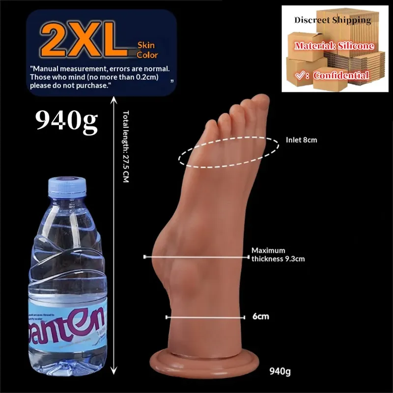 Tapón Anal estilo pies, tapón Anal grande de silicona, consolador masturbador profundo, estimulador dilatador, consolador Anal, juguete sexual para adultos para mujeres