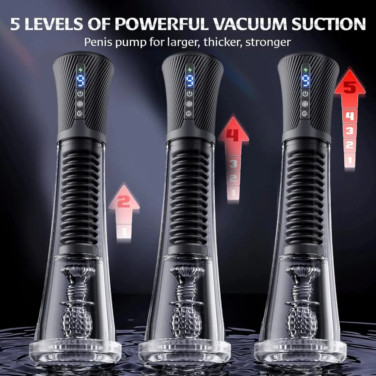 Male Masturbator Penis Pump Enlarger Transparent Visual Male Sex Toys for Men APP Control Vibrating Vacuum Suction Glans Trainer