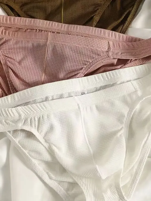 Men's Summer Ultra-thin Boxers Briefs Ice Silk Seamless Underwear Sexy Lingerie Underpants Shorts Breathable Panties
