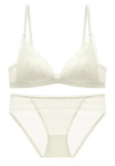 Push Up melltartó kis mellekhez - Elöl Csipke Bralette Wireless Demi Triangle Cup Szexi fehérnemű Vékony Demi Cup Kis mellkas