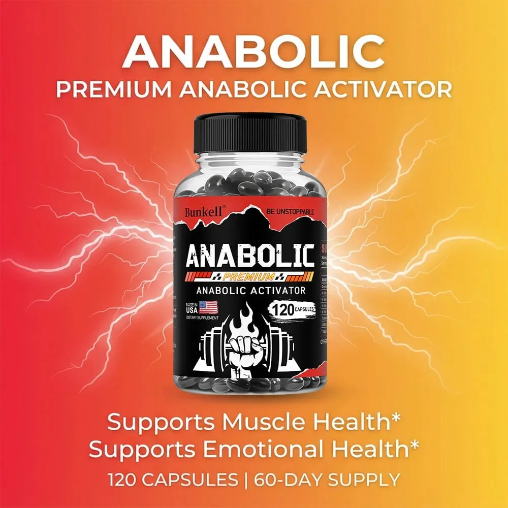 Men’s Muscle Builder Capsules Lean Muscle Growth Strength Endurance Recovery Metabolism & Abs Support 30/60/120 Capsules