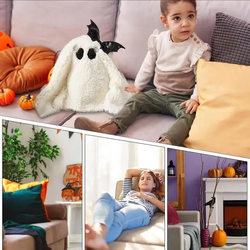 Ghost βελούδινο μαξιλάρι Χαριτωμένο βελούδινο Ghost Διακόσμηση σπιτιού Γεμιστά αποκριάτικα βελούδινα παιχνίδια Χαριτωμένα φάντασμα βελούδινα παιχνίδια Soft λούτρινα φάντασμα για
