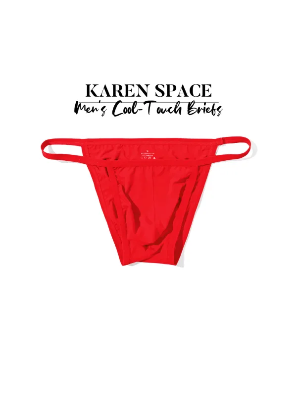 1PC Men's Sexy Low-Waist Briefs with Large Pouch Single Color Thin Belt Comfortable Thin Design for Summer Pure Color Underwear