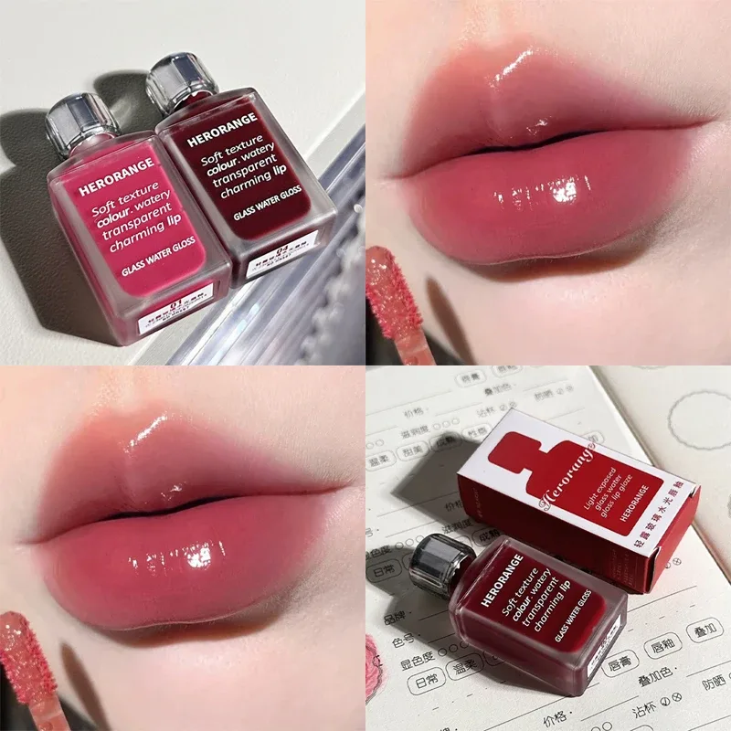 Water-Glow Mirror Lip Gloss μακράς διαρκείας ενυδατική ενυδατική απόχρωση χειλιών μακιγιάζ Κραγιόν που λαμπρύνει την επιδερμίδα Κορεάτικα γυναικεία καλλυντικά