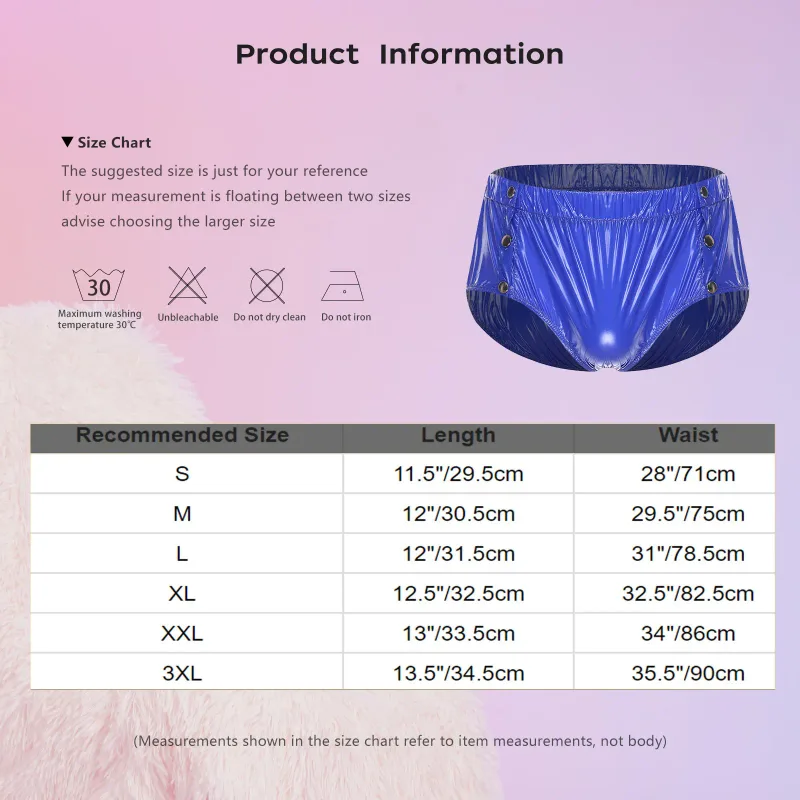 Men Waterproof Diaper Cover Elderly Bedridden Leak-proof Incontinence Briefs Tear-away Washable Adaptive Underwear Swimwear