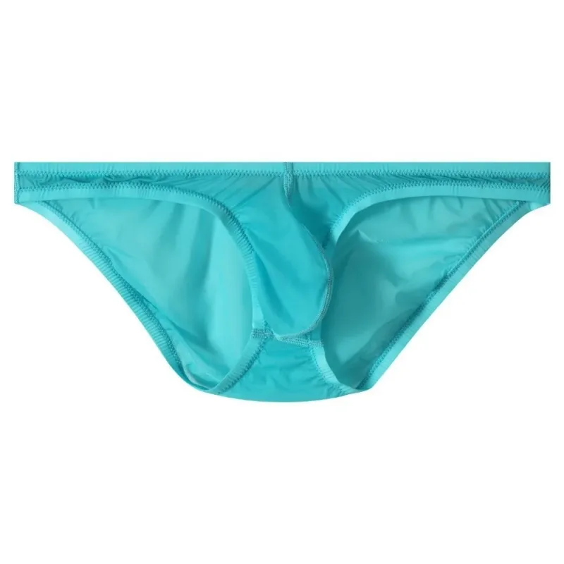 Breathable Low Waist Ice Silk Briefs Transparent Lingerie Bikini Briefs Ultra-Thin Mesh Men's Triangle Panties Summer