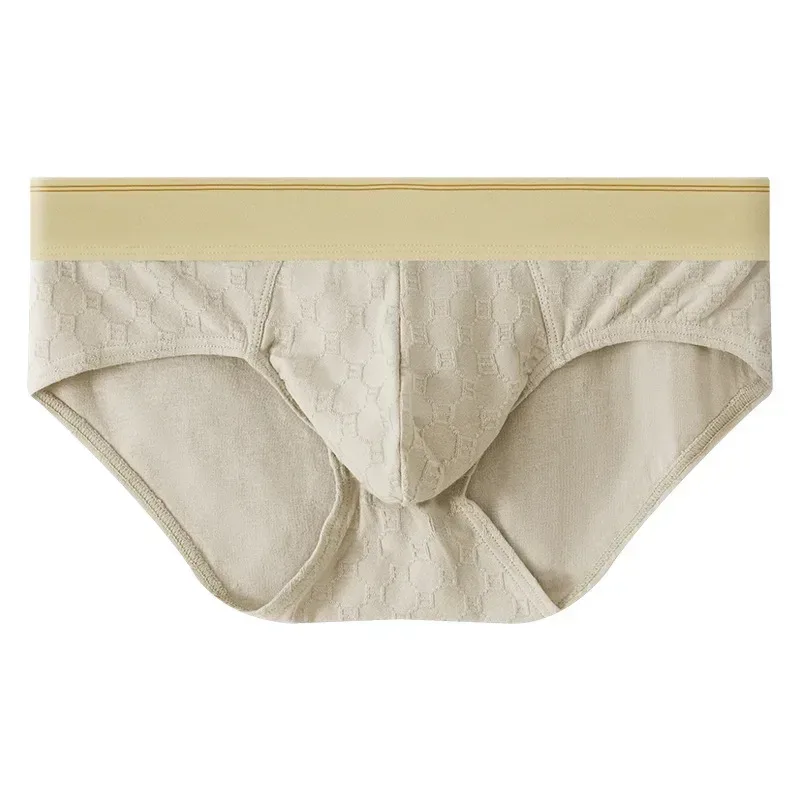Fashion Men's Underwear Breathable and Comfy Pure Cotton Knit Briefs
