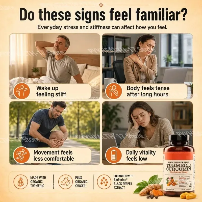 Οι κάψουλες Turmeric Curcumin Plus Vegan κατασκευασμένες με βιολογικό τζίντζερ υποστηρίζουν την υγεία των αρθρώσεων και την υγεία της καρδιάς Μη ΓΤΟ 90 Κάψουλες