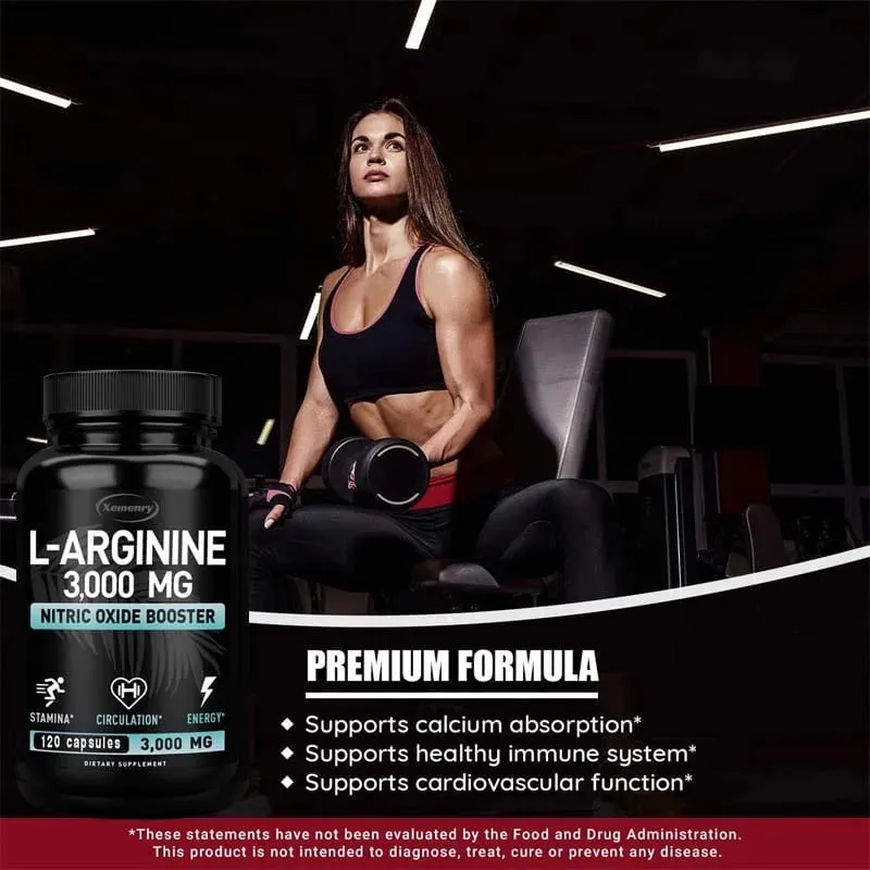 Κάψουλες L-Arginine 3000mg - Ενισχυτικά μονοξειδίου του αζώτου - Βελτιώνουν την απόδοση της ενεργειακής αντοχής Δόμηση μυϊκής μάζας