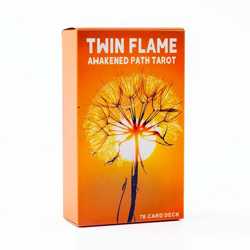 Twin Flame Awakened Path Tarot 78 kártyapakli Jelentése Oracle Card Divination Edition társasjáték 10,3*6 cm