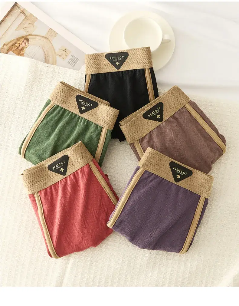 3PC 100% Cotton Men's Underwear Autumn Winter New 10A Antibacterial BoxerShorts Loose Comfortable Men's Quadrangle Underpants