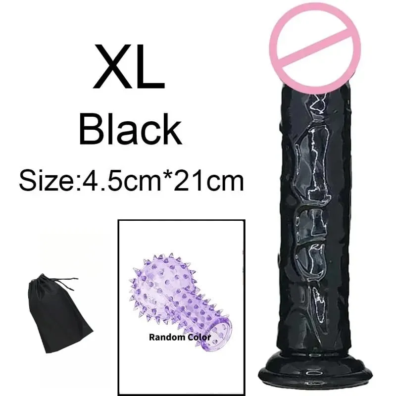 Σούπερ φθηνό 6 μεγεθών Ρεαλιστικό Soft Jelly Dildo Butt Prig βύσματα Παιχνίδι σεξ ενηλίκων για γυναίκες και άνδρες Κολπικός και πρωκτικός αυνανισμός