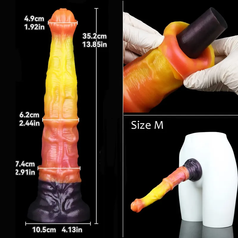 Διπλό στρώμα σιλικόνης Fantasy Dog Knot Dildo Blue Butt βύσμα με κορόιδο πρωκτικό διαστολέα Αυνανικό παιχνίδι σεξ για ενήλικες 18+