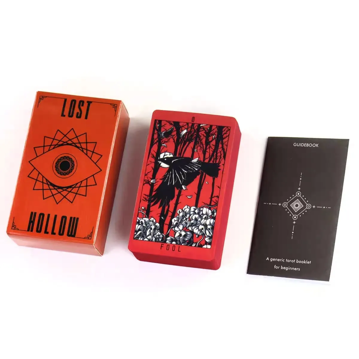 Elveszett üreges tarot pakli 80 kártya gótikus sötét művészet Orákulum jóslás útikönyvvel angol jóslás kártyák boszorkány ajándék