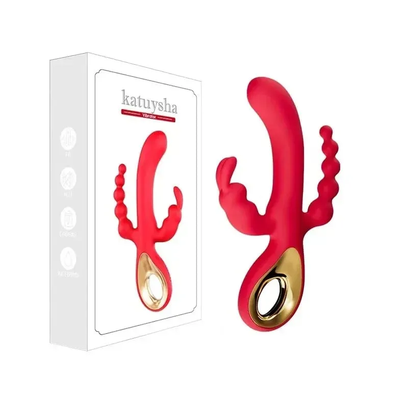 G Spot דילדו ארנב ויברטור לנשים 3 In1 דגדגן גירוי סיליקון עמיד למים נשי נרתיק אנאלי לעיסוי צעצוע מין למבוגרים