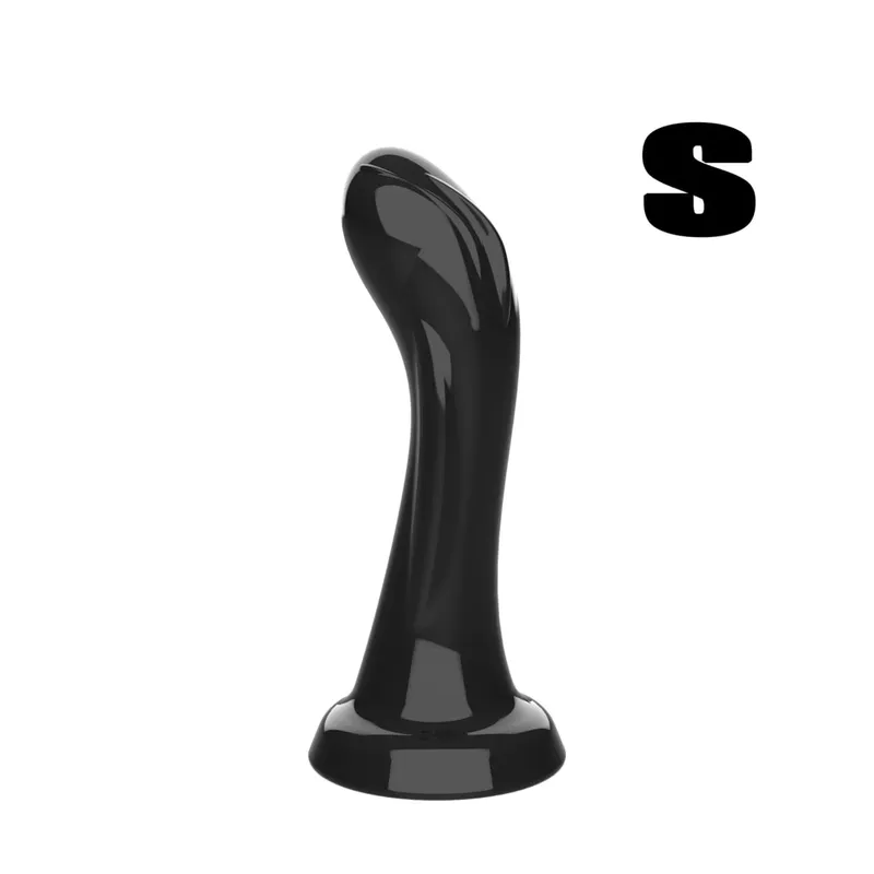 Καμπυλωτό ρεαλιστικό Dildo με ισχυρή βεντούζα, μαλακό εύκαμπτο σεξουαλικό παιχνίδι με σημείο G για γυναίκες άντρες Μαύρο μωβ Clear Lifelike Dillo
