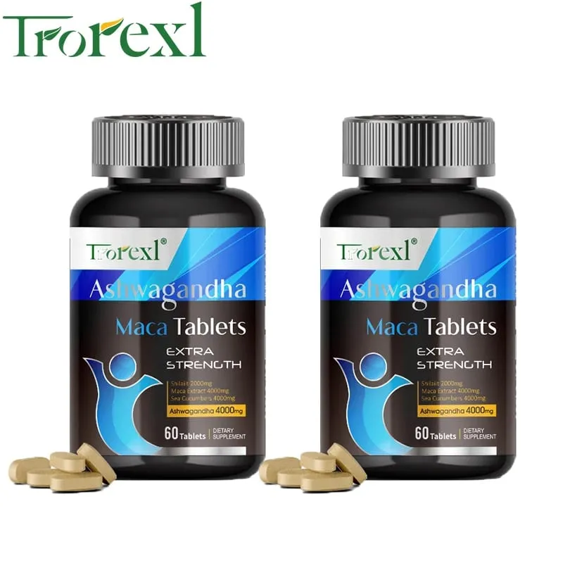 Ανδρικό συμπλήρωμα ενίσχυσης Ashwagandha & Maca Root Max Strength Ενισχύει τη ζωτικότητα υψηλής αντοχής για άνδρες