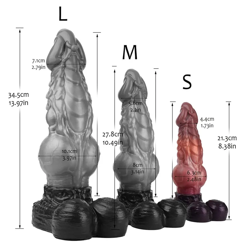 Διπλό στρώμα σιλικόνης Fantasy Dog Knot Dildo Blue Butt βύσμα με κορόιδο πρωκτικό διαστολέα Αυνανικό παιχνίδι σεξ για ενήλικες 18+