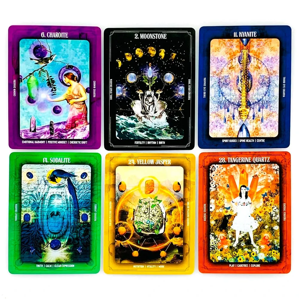 Bagong Crystal Alchemy Oracle Card 36 Deck 10.2*7.4cm English Version Fate Divination Board Game Meditation at Party Games