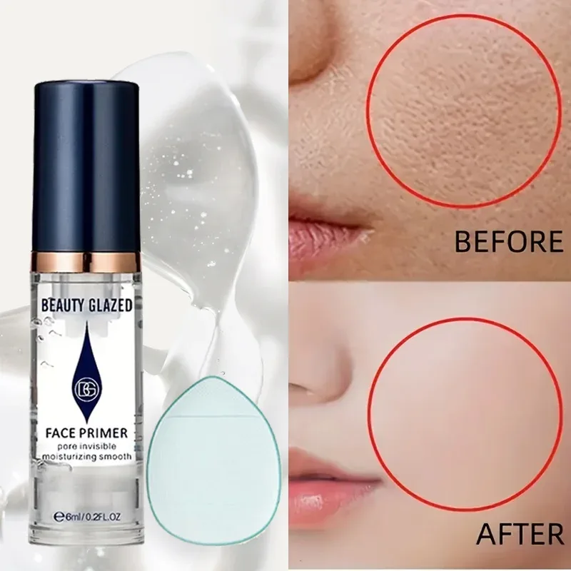 2pcs/Set :1pc Makeup Primer+1pc Puff Hydrating and Moisturizing Adheres Well To The Skin Long Lasting oil Control Travel Size