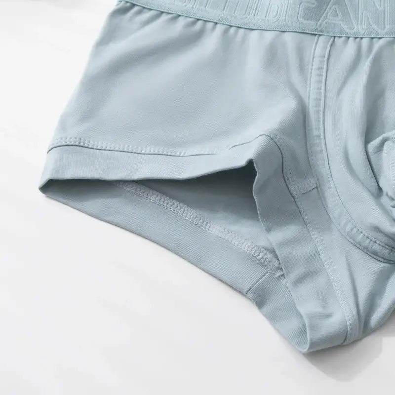 Men's Breathable Cotton Boxer Shorts U-Convex Pouch Low-Waist Soft Stretch Underwear for Daily Casual & Intimate Wear