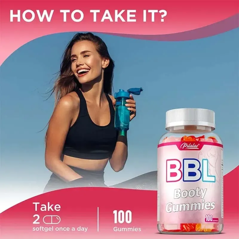 BBL Gummies para sa Mas Malaking Paglaki ng Puwit - Hugis Katawan ng Babae Pahigpitin ang Pweti Pigilan ang Paglalaway at Pagbagsak Palakihin ang Sexy na Pwet