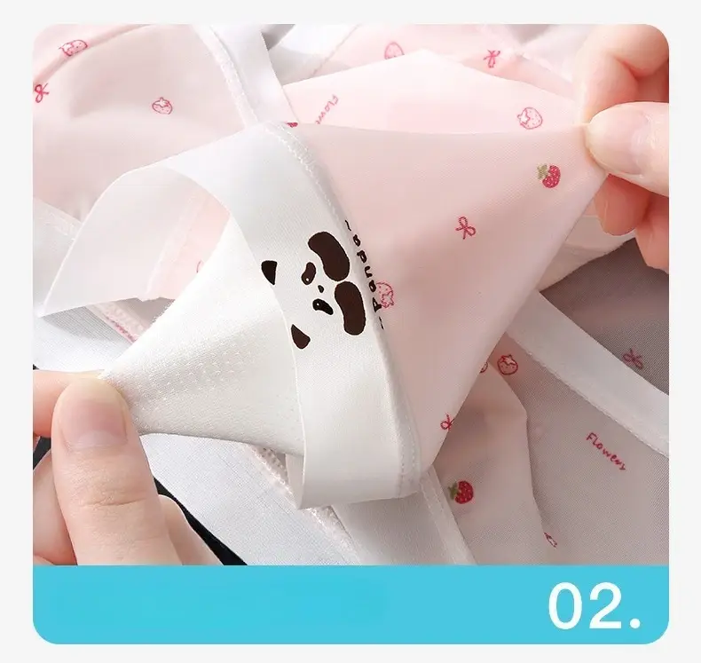 Summer Thin Ice Silk Sexy Men's Underwear Quick Drying Breathable Seamless Male Briefs Panda Cartoon Cute Men's Triangle Pants