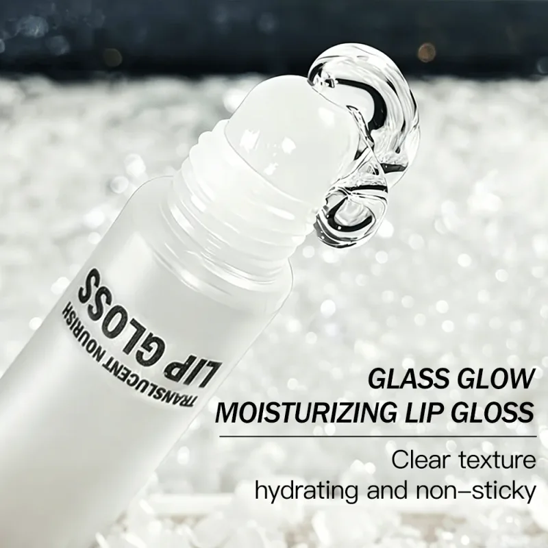Clear Nourishing Lip Gloss Hydrating Lip Balm for Dry Lips Long Lasting Glass Shine Finish Glossy Lip Makeup Wear Alone