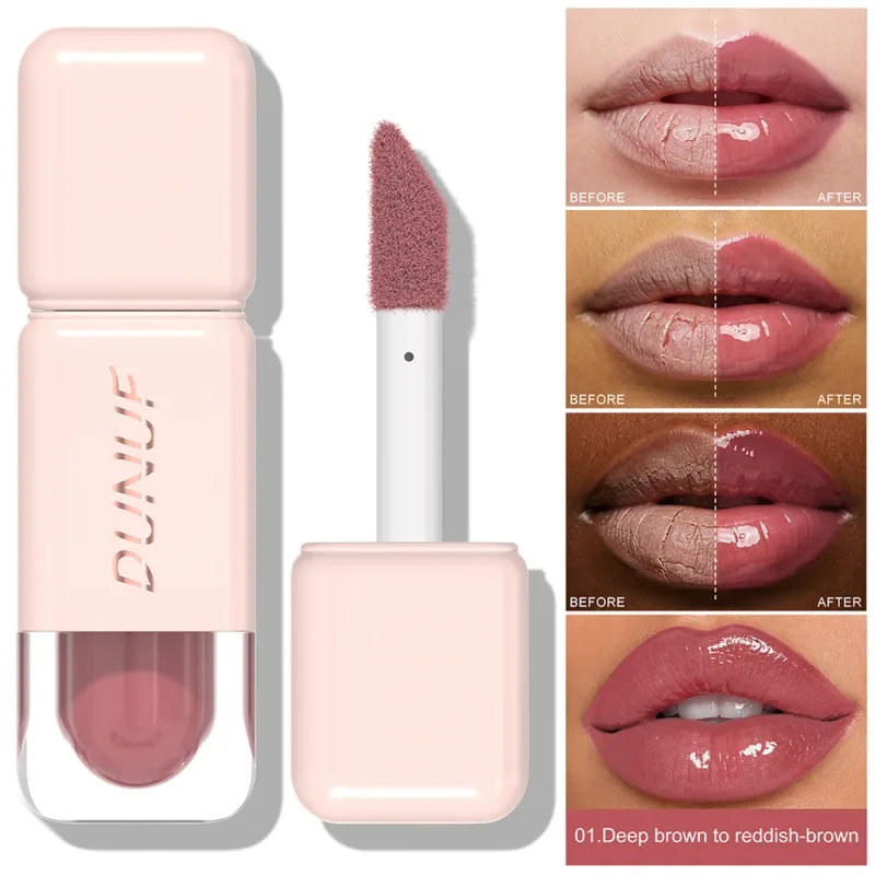 Glossy Lip Gloss Mirror Water Lip Tint Long Lasting Non-sticky Cup Liquid Lipstick Moisturizing Nude Red Brown Lip Makeup — image 10