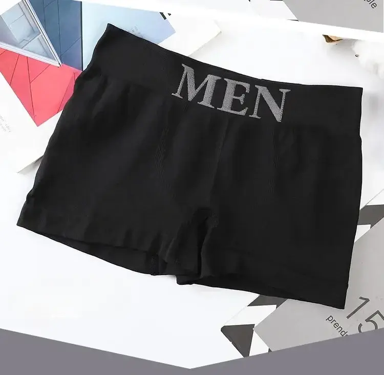 3Pcs/Lot Men's Panties Underwear Boxers Breathable Man Boxer Solid Underpants Comfortable Male Brand Shorts Black Blue Underwear