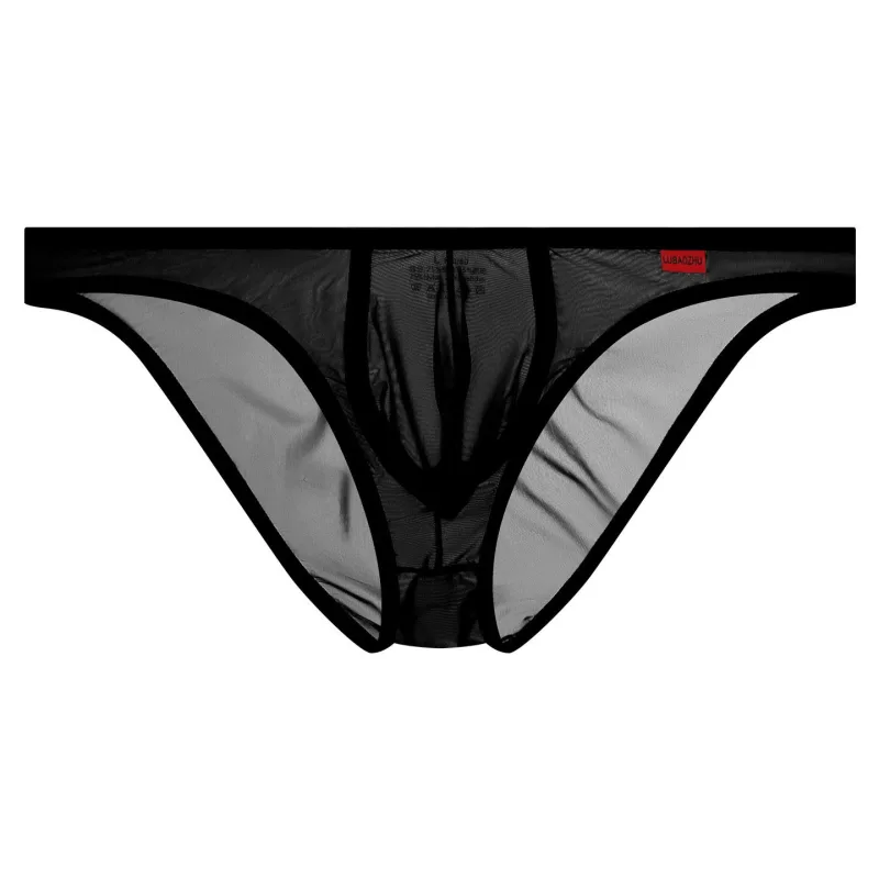 Ultra Thin Men's Underwear Large Pockets Triangular Underpants Transparent Lightweight Briefs