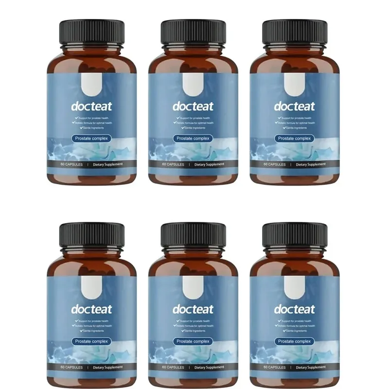 Docteat Prostate Complex Capsules Support Prostate Health and Urine Flow with Herbal Saw Palmetto and Pygeum 60 Capsules