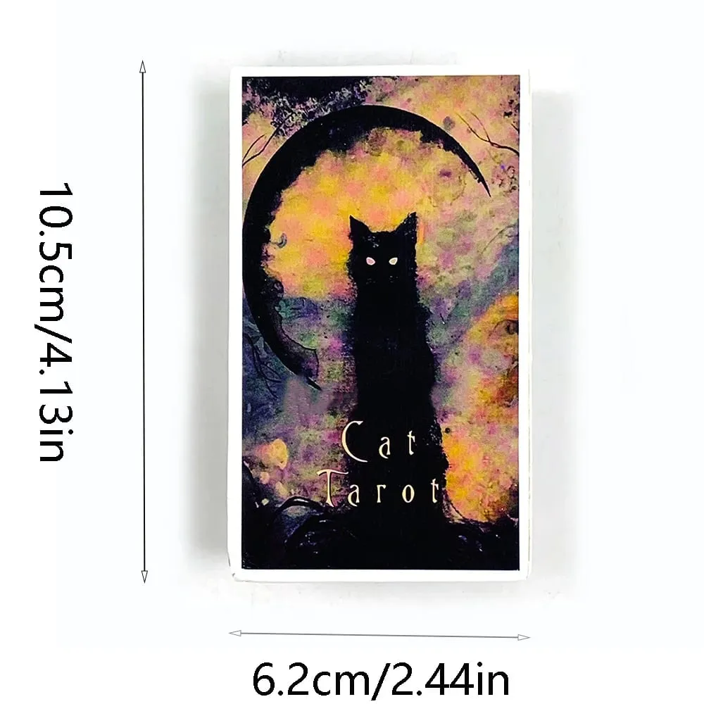 Bagong Tarot Haunted Cat Tarot Deck Fate Divination Oracle Board Game Playing Card Family Party Entertainment Card Game