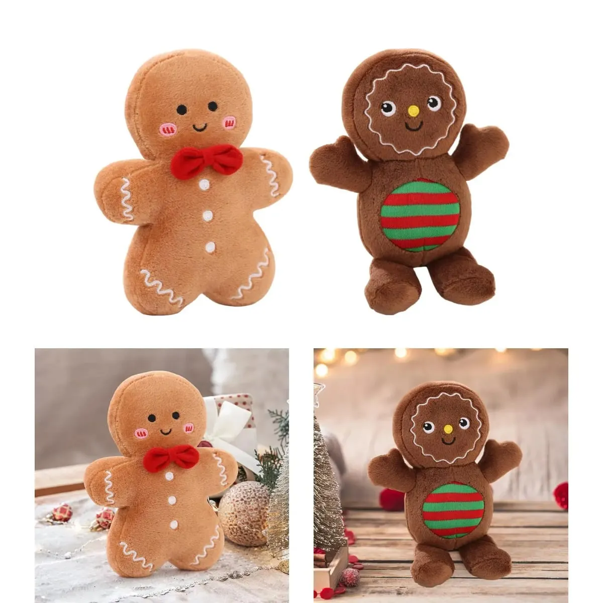 Smiling Gingerbread Man Christmas Throw Pillow Sofa Pillow Home Decoration Novelty Holiday Home Decor for Living Room